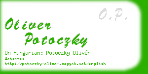 oliver potoczky business card